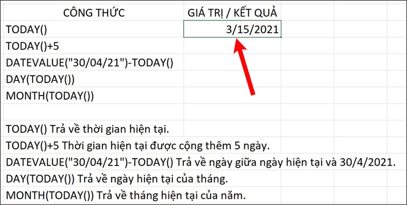 Nhấn Enter để hiển thị kết quả.